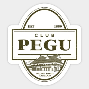 Club Pegu, Rangoon Sticker